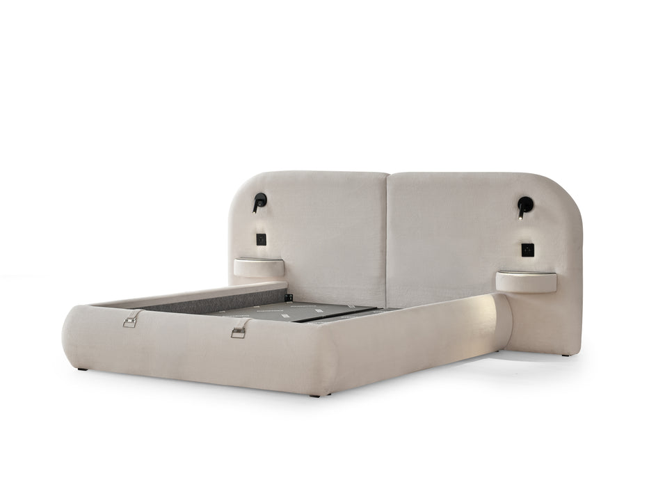 Boxspring Elysia avec matelas et coffre de rangement