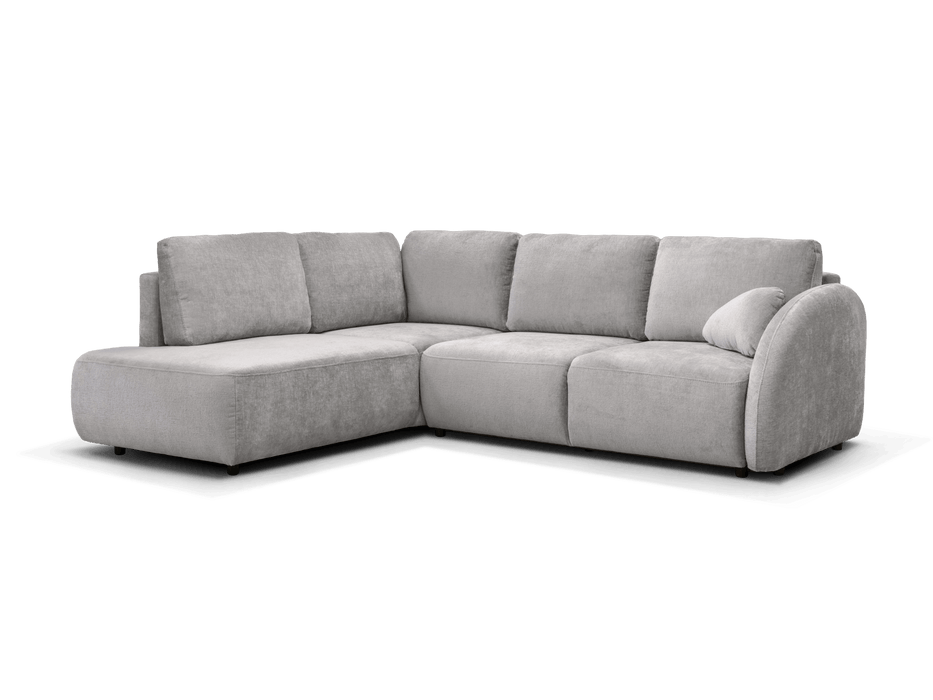 Canapé d'angle Flavia convertible en lit avec coffre de rangement