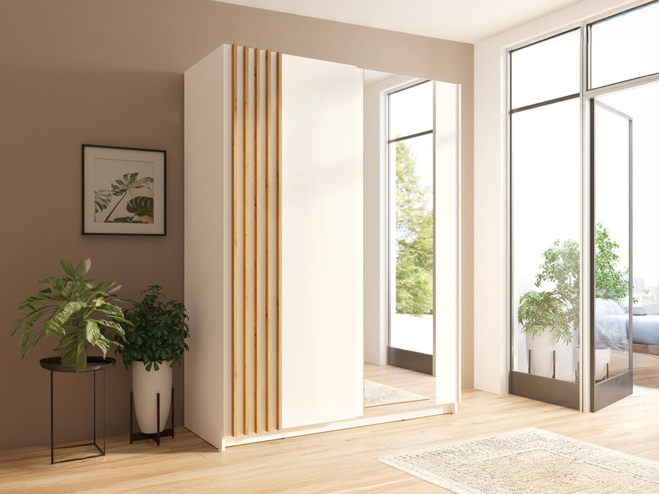 Armoire Bayadero blanc 150 cm