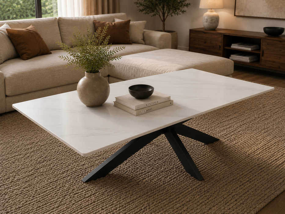 Table de salon E1108CT blanc