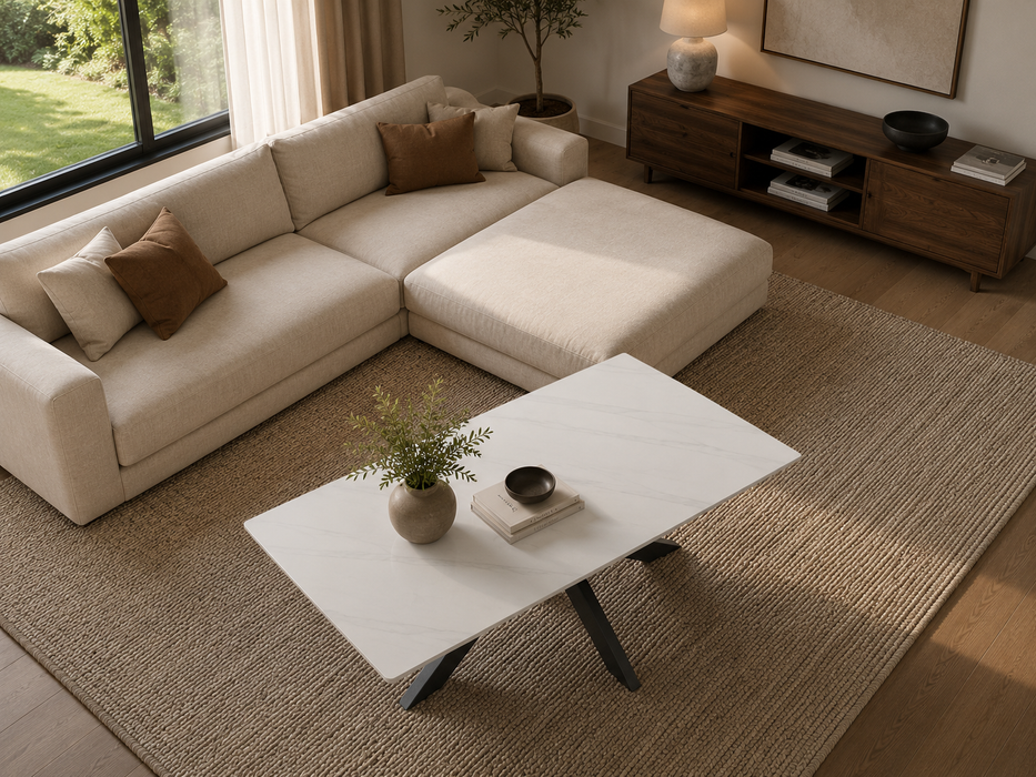 Table de salon E1108CT blanc