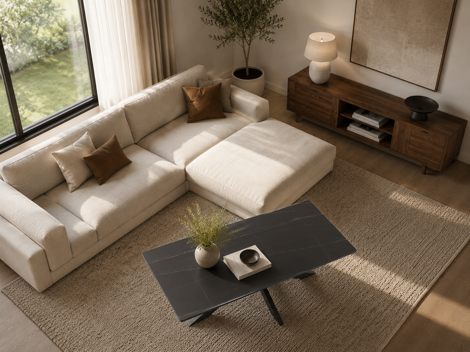 Table de salon E1108CT blanc